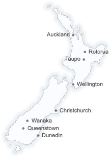 Map of New Zealand